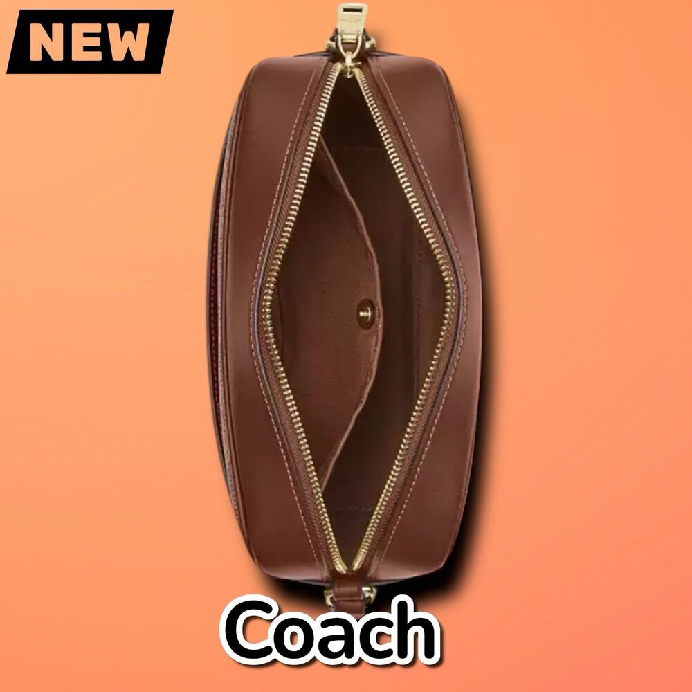 🔴New Coach Jamie Camera Bag in Signature Canvas with Halloween Print – Gold/Tan - Picture 2 of 6